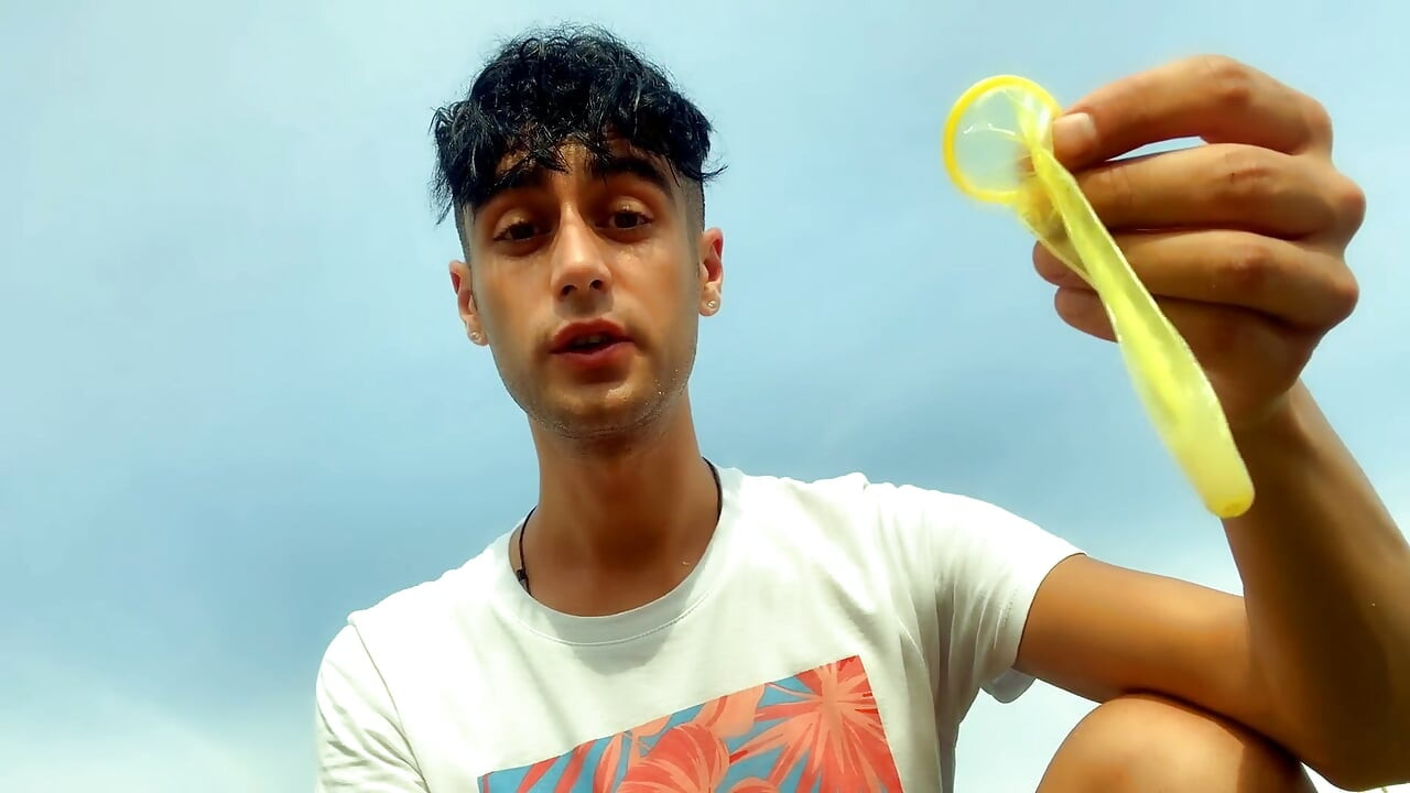 Swallowing Cum of Used Condom by Straight Guy