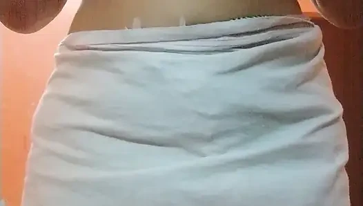 Late Night Desi Fantasy  desi Girl with big breast presses and massage