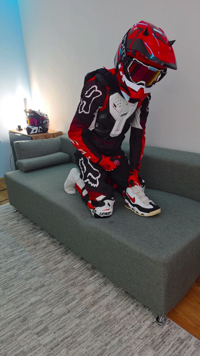 Enjoyed Fucking Nike Sneakers While Wearing a Motocross Suit