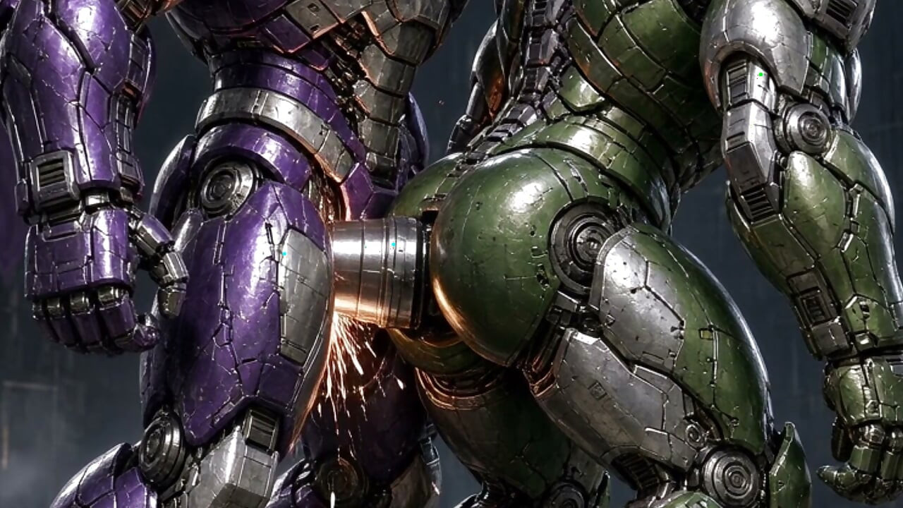 2 Male Robots Experiment Ai