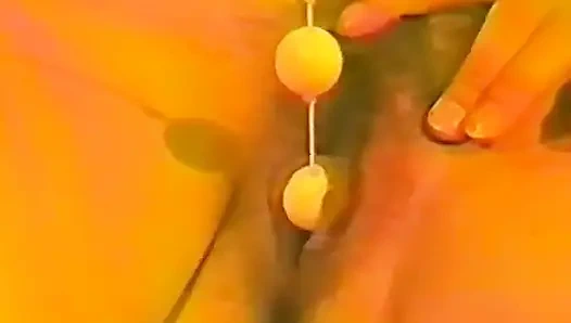 Self Double Penetration with Her Toys