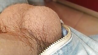 Hairy cock before waxing