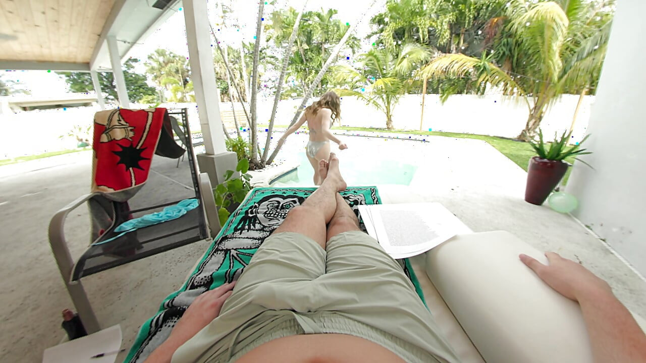 Working by the pool was a mistake... bikini teen kept distracting me