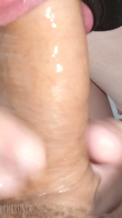 A young boy devoured daddy's sperm, a huge cumshot of thick and hot sperm! | Clip 2