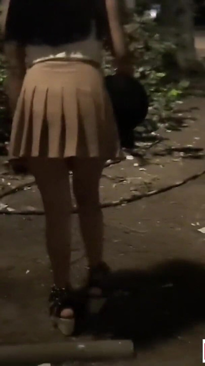 (risky public) Latina college flashing tits in the street and jerk off | Clip 1