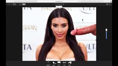 Kim Kardashian palsu pancutan mani besar di muka