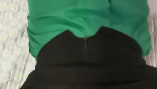 Female flight attendant gets before boarding