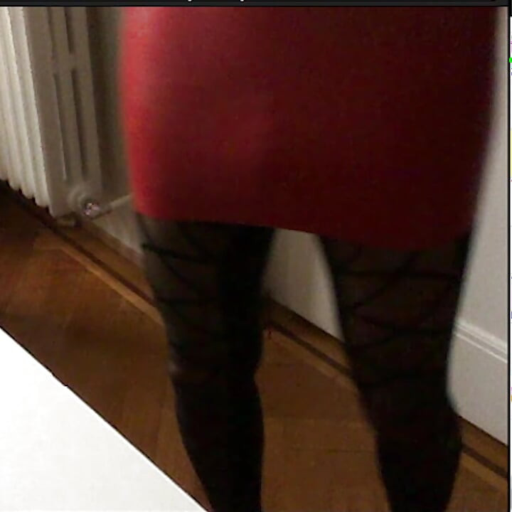 Red dress TV slut