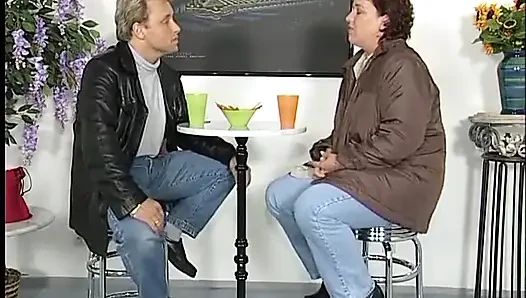 MILF sucks cock then gets fucked to a mouth cumshot