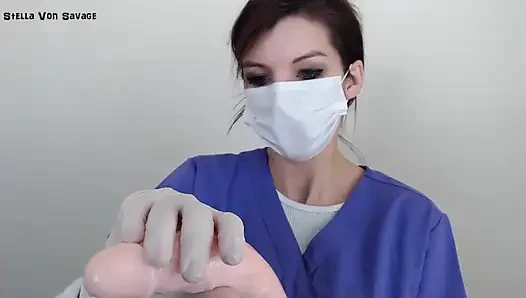 Milking Procedure Handjob - Latex Gloves