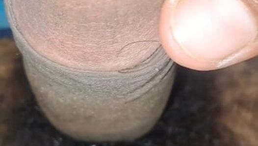 Showing hard and massive dick