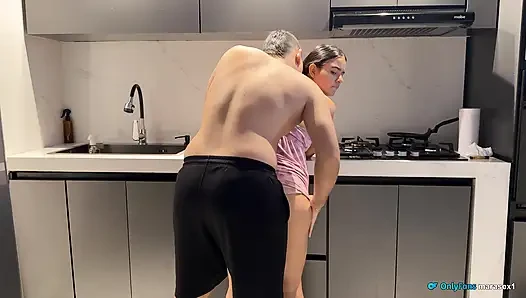 Stepbrothers share a bed due to the cold but end up fucking to stay warm
