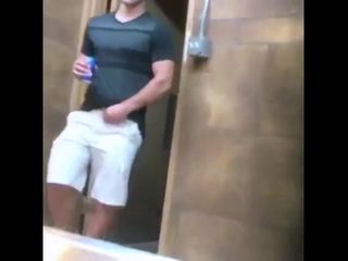 Cute Young Man Pees