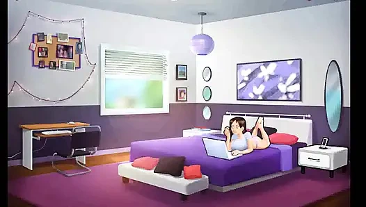 SummerTime Saga: она доит свои сиськи и продает молоко в городе, эпизод 107