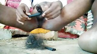massage my lund after hair saving mu cock by gillete gaurd