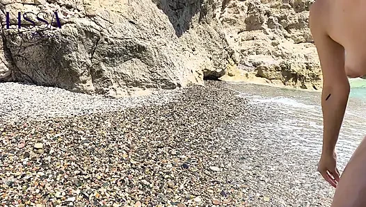 Redhead fucks stranger on beach with spectators around, Lissa Brown