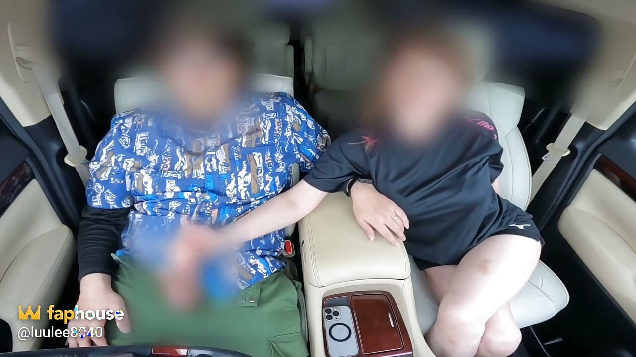The Husband Is Watching the Game. a Married Woman Hurriedly Gives a in the Car