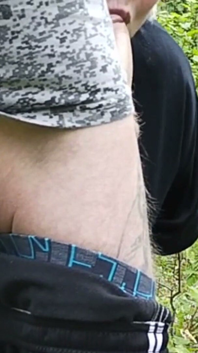 Mother-in-law sucks my dick in a public park and swallows cum | Clip 2