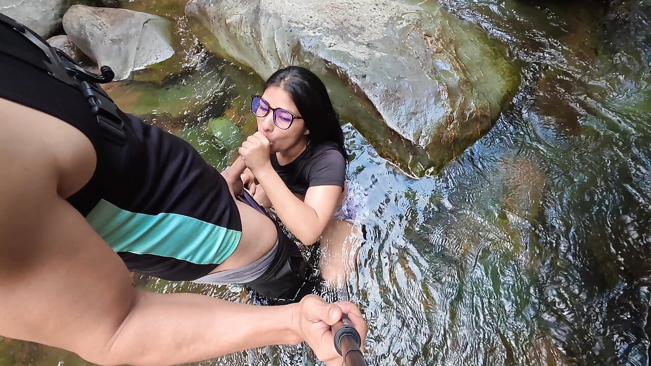 FINAL PART fucking in the river.. SEX IN PUBLIC a madness lets her face be filled with cum