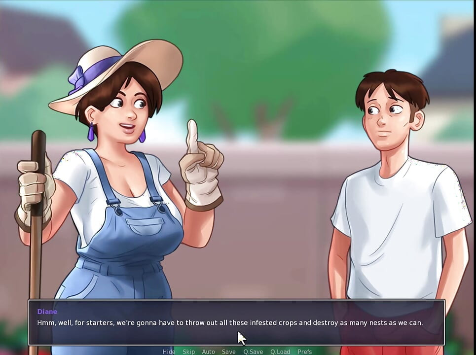 Summertime Saga - Jessy played with her self