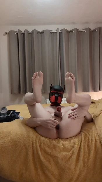Puppy toys his hole 😘