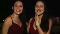 Not Twin sisters makeout at party