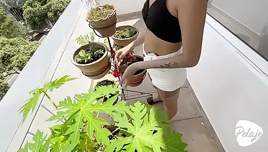 I Make the New Gardener Hired by My Wife Suck My Dick.