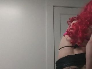 Fucking my ass in sexy outfit