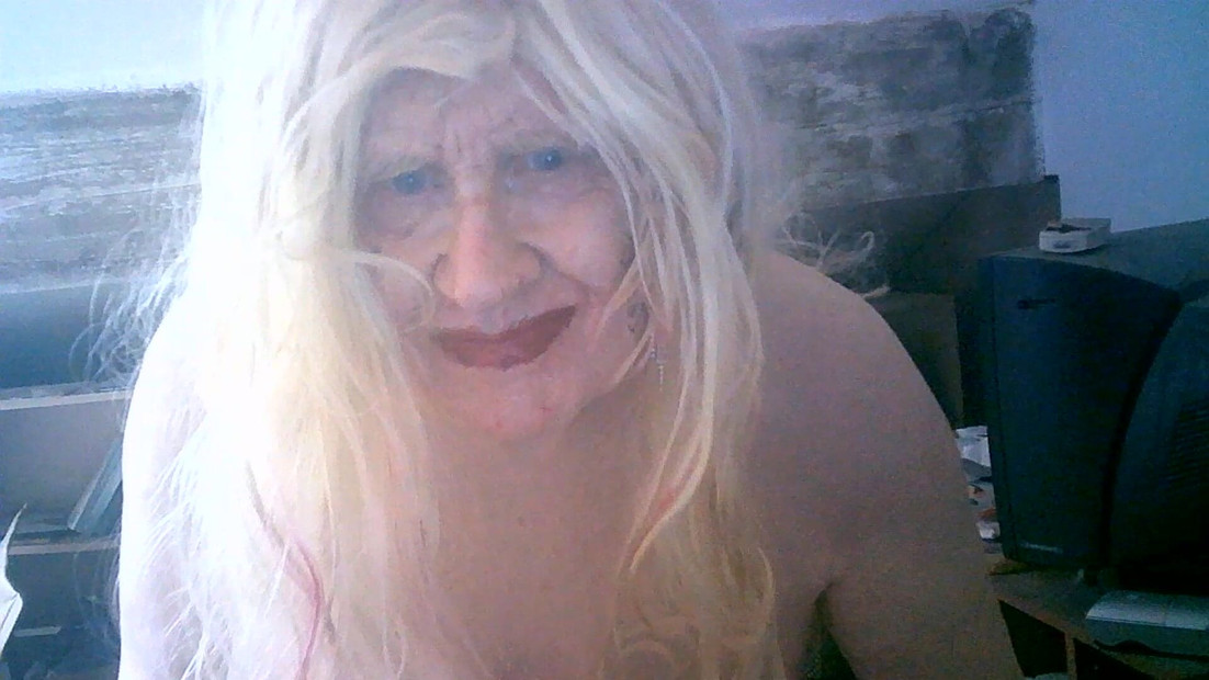 Sissy slag Sarah Fuckpig Millward exposed, without makeup apart from lipstick, or female clothes.