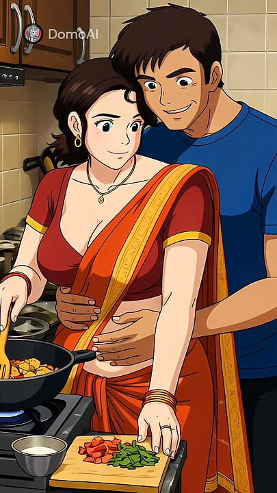 honeyafterhours stepmom at the kitchen cooked for me and me as stepson makeing her mood