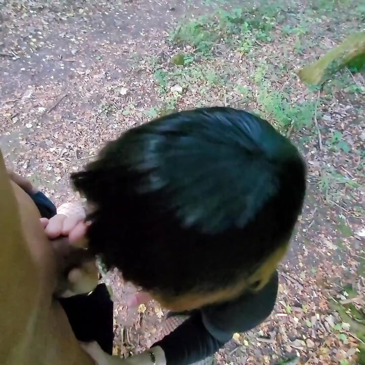 Little Tease in the Forest, Who Ends up as a Cock Sweeper