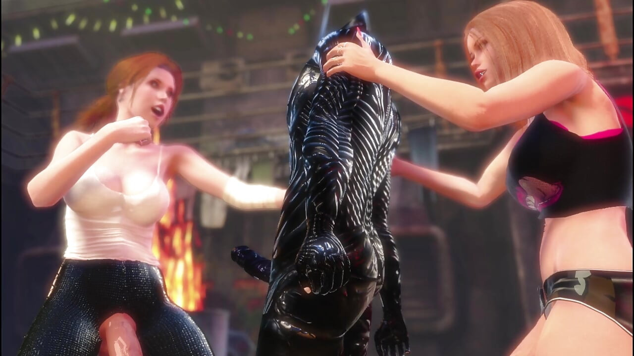 Cyberpunk trans i stara 80-godišnja stara žena s velikim sisama