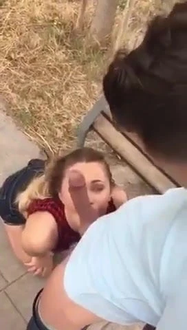 sucking big cock at park
