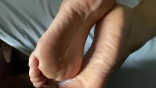 Morning cum on gf soles