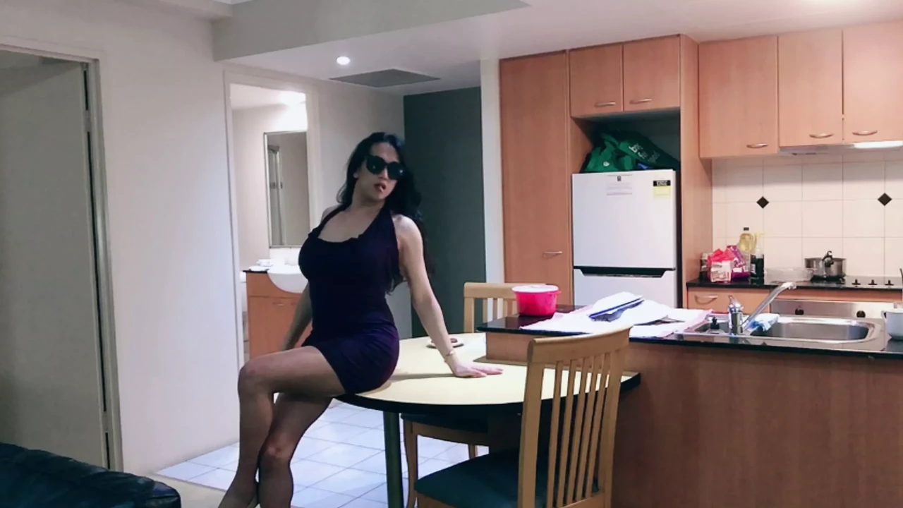 beautiful asian tranny lolipop tease and masturbation