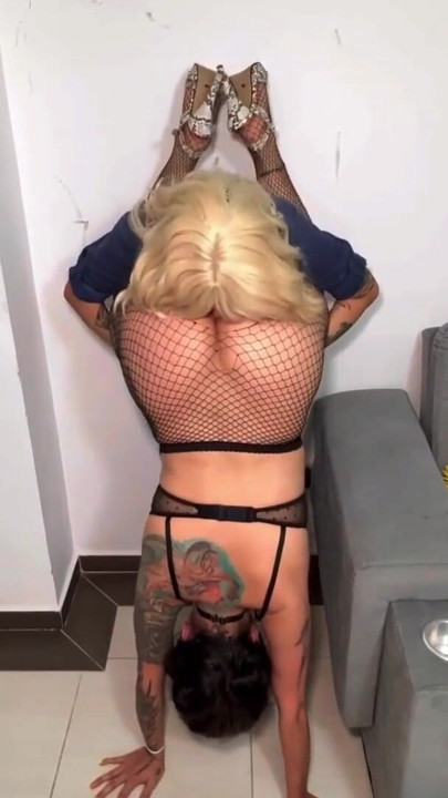 Huge asses of Colombian Latinas bouncing on a lesbian's tongue | Clip 1