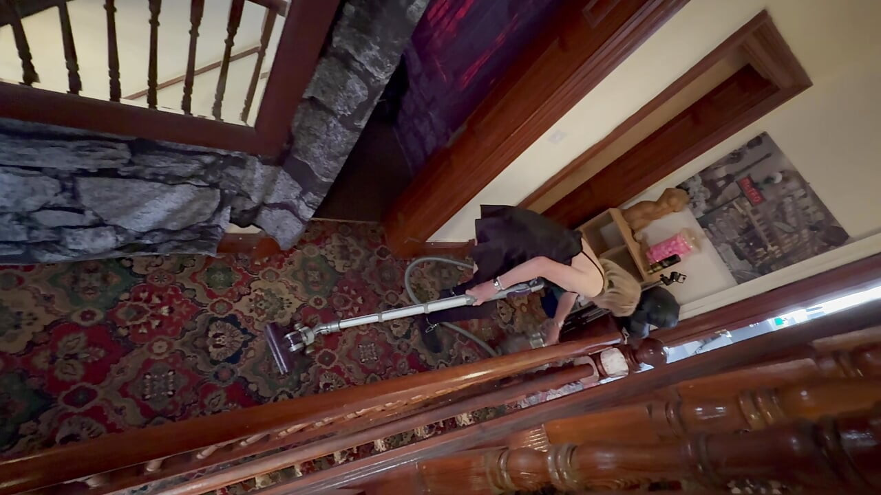 Jane Harris is a msid cleaning her Master and Mistress's house