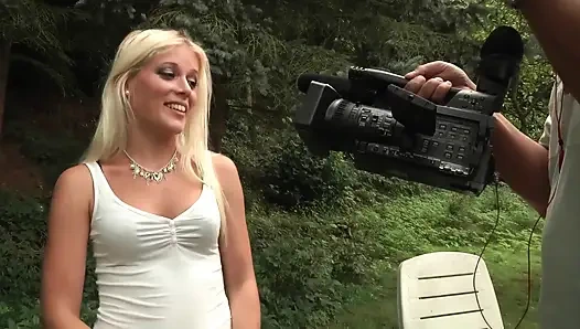 One Woman Two Guys - Slut Gets Spit-roasted and Covered in Cum