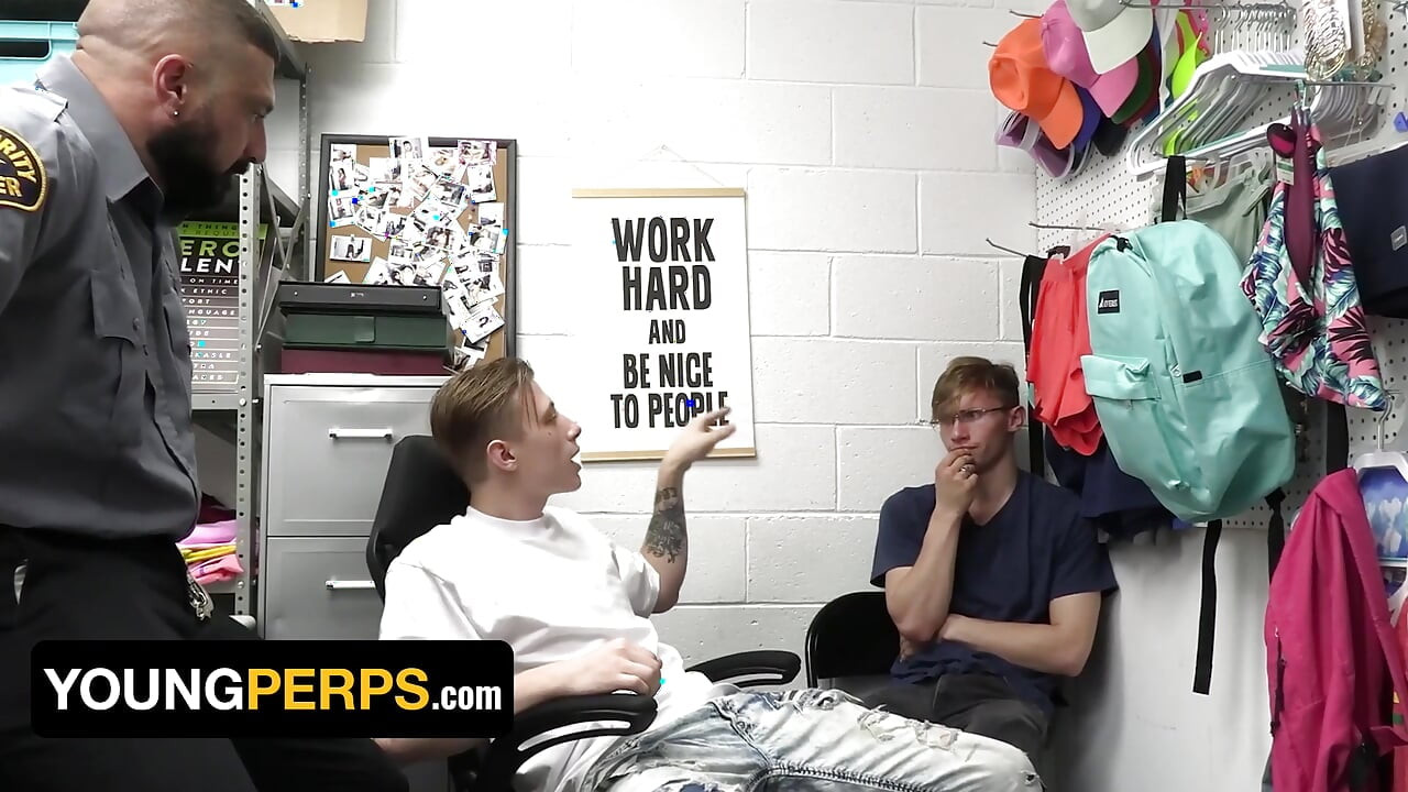 Nerdy Boy Fulfills His Dream Of Sucking Two Dicks At The Same Time In The Backroom
