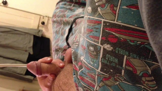 Sounding cock with knitting needle nice cum. Watch it grow!
