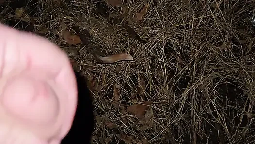 Risky jerk and cum in factory  yard