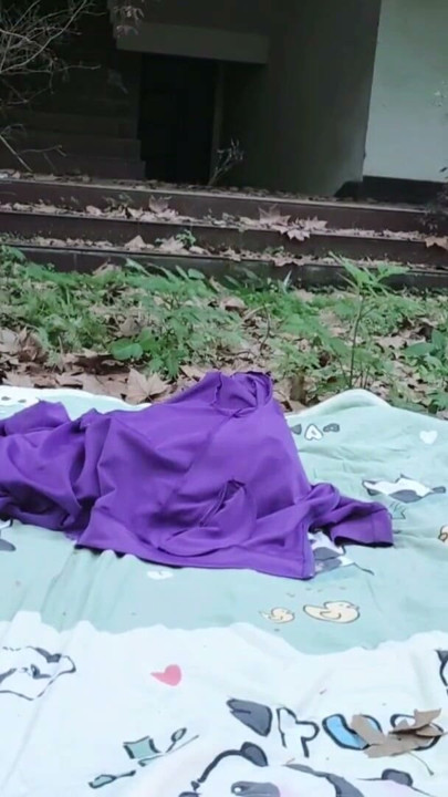 A mischievous Asian boy masturbates, moaning and ejaculating in the atrium garden of an abandoned hotel | Clip 1