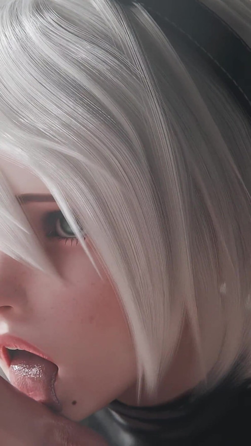 2b Nier Automata Blowjob & Town Cowgirl Fuck - Creamy Pussy & Creampie Ending 3D Animation