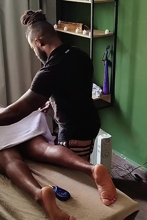 Camera Captures Image of Bear Receiving Massage.