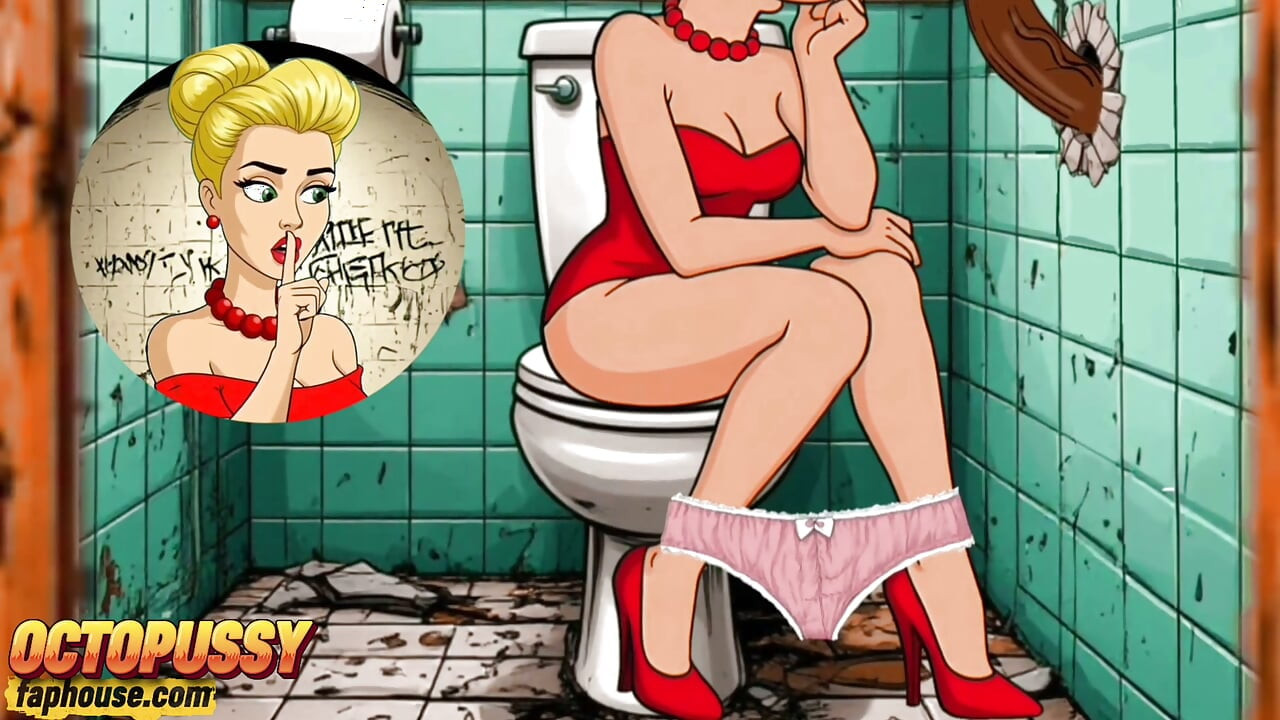 Gloryhole: gospodină căsătorită futută în gură și cur într-o toaletă publică murdară