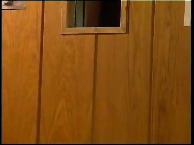 Busty brunette spitroasted and mouth jizzed in vintage threeway