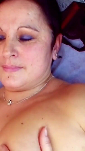 Key moment from "Chubby Curvy Short Hair Mom Fuck by Huge Cock Step Step Son"