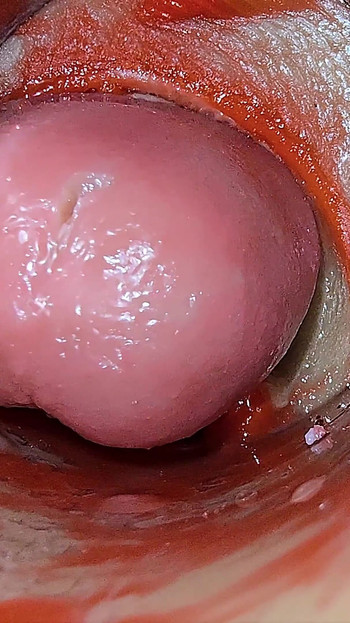 Kamera Unutar Duboke Pičke Snima Predoziranje Ejakulacija Sperme Asmr