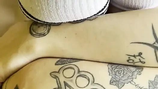 Petite slut Holy Machiavelli getting a big load of cum in her mouth