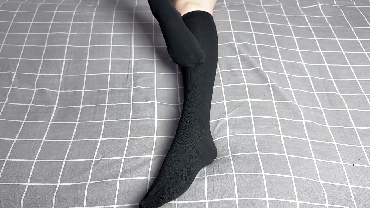 Just you and mistress in long black socks